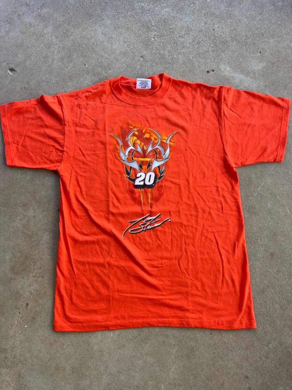 Vintage Tony Stewart #20 NASCAR Orange Large Chase Authentics T-shirt D4